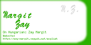 margit zay business card